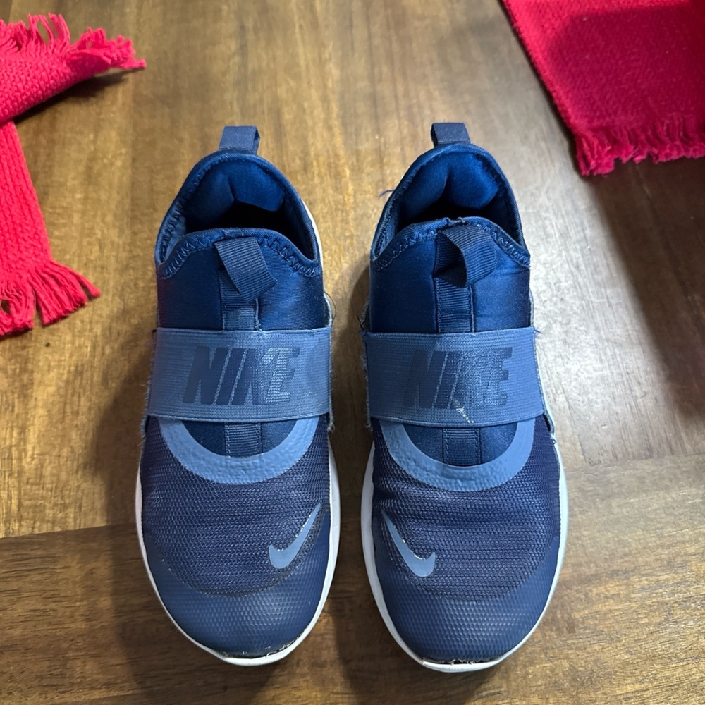 Nike Kids Flex Runner Navy Blue Slip-On Sneakers